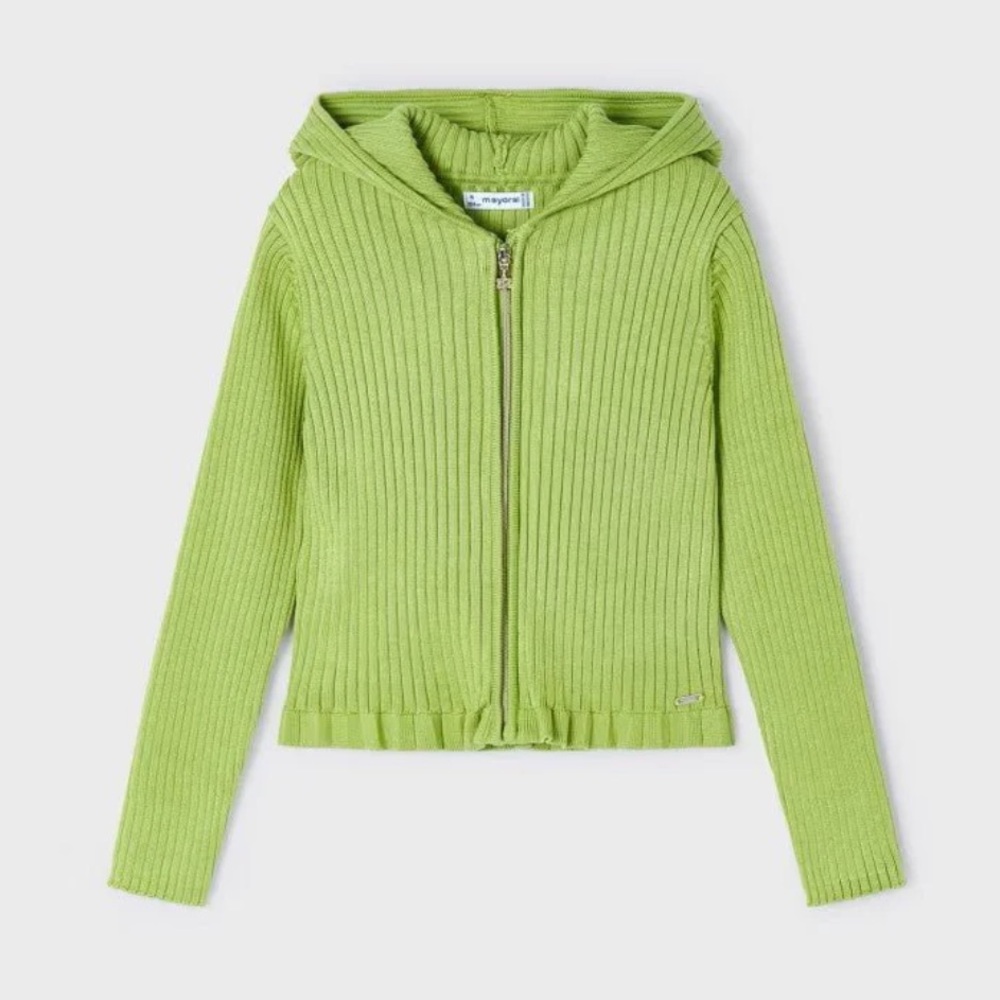 Mayoral Mini Knit Zipper Hoodie Cardigan